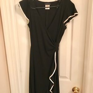 Black with white trim dress